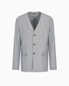 Giorgio Armani Viscose And Linen Single-breasted Jacket