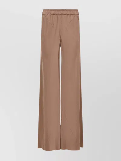 Giorgio Armani Viscose And Silk Blend Trousers In Multicolor