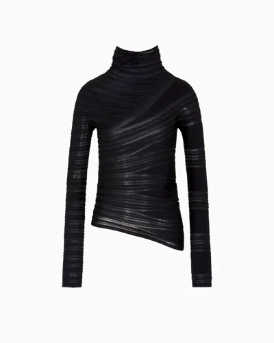 Giorgio Armani Viscose And Virgin Wool Mock-neck Jumper