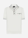 GIORGIO ARMANI VISCOSE AND WOOL POLO SHIRT