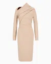 Giorgio Armani Viscose-blend Milano-stitch Midi Dress In Pink