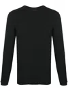 Giorgio Armani Viscose Blend T-shirt In Black