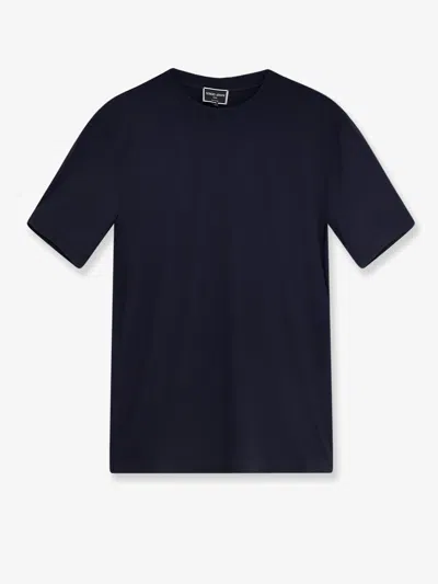 Giorgio Armani Men Viscose Blend T-shirt In Blue