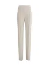 Giorgio Armani High Waist Slim Fit Trousers With Seam Detailing In Neutral