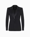 Giorgio Armani Viscose-cady Tuxedo Jacket In Pattern