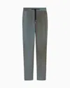 Giorgio Armani Viscose Canvas Flat-front Trousers