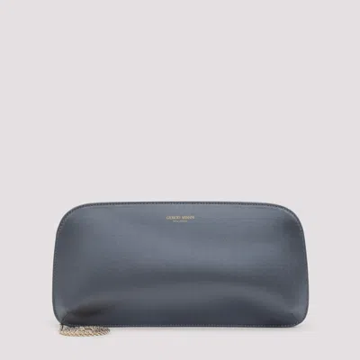 Giorgio Armani Viscose Handbag In Gray