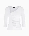 Giorgio Armani Viscose Jersey Jumper With An Asymmetric Neckline