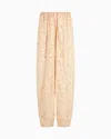 Giorgio Armani Viscose Jersey Trousers With Rhinestone Embroidery