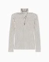 Giorgio Armani Viscose Jumper With Jacquard Stripes