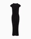 Giorgio Armani Viscose Knit Midi Dress In Black
