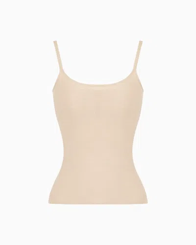 Giorgio Armani Viscose Ottoman Top In Sand