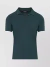 Giorgio Armani Woods Green Viscose Polo With Polo Collar In Green