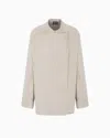 Giorgio Armani Viscose, Wool And Silk Jacquard Shirt Jacket In Multi
