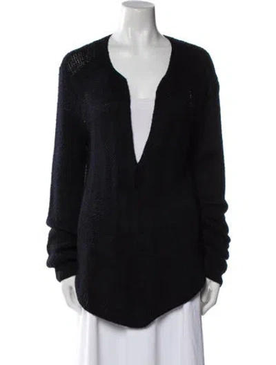 Pre-owned Giorgio Armani V-neck Sweater In Black