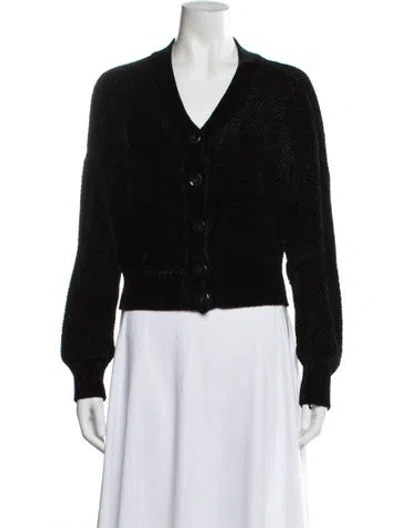 Pre-owned Giorgio Armani V-neck Sweater In Black