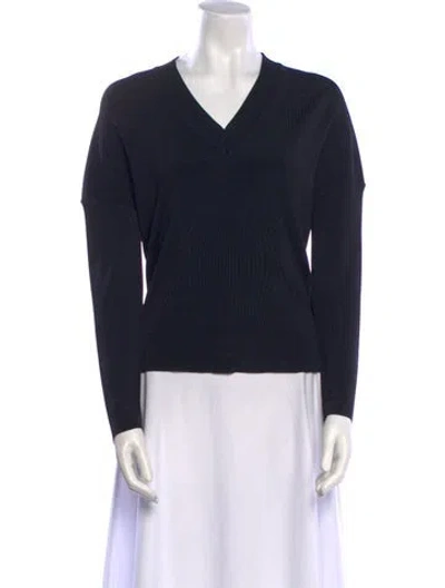 Pre-owned Giorgio Armani V-neck Sweater In Blue