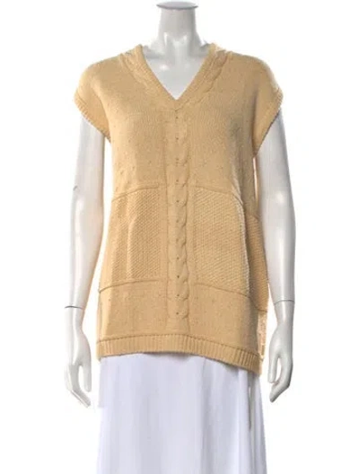 Pre-owned Giorgio Armani V-neck Sweater In Neutral