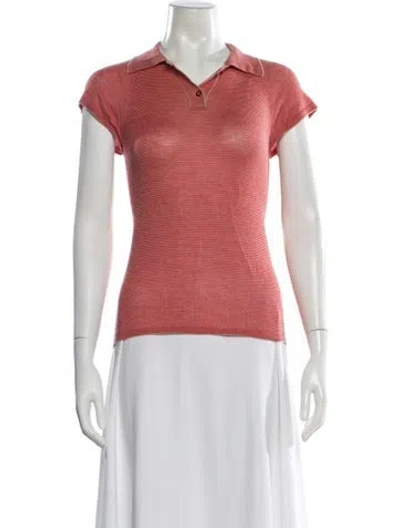 Pre-owned Giorgio Armani V-neck Sweater In Pink