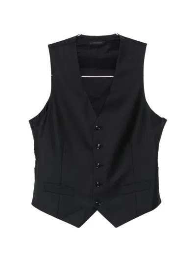 Giorgio Armani V-neck Waistcoat In Black