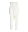 Giorgio Armani Waffle-knit Elasticated-waist Trousers In White