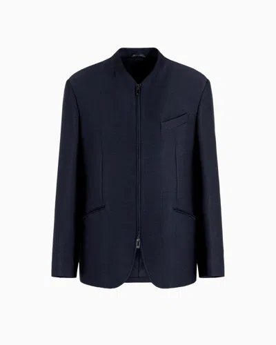 Giorgio Armani Casual Jackets In Blue