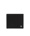 Giorgio Armani Wavy-embossed Bi-fold Wallet In Black