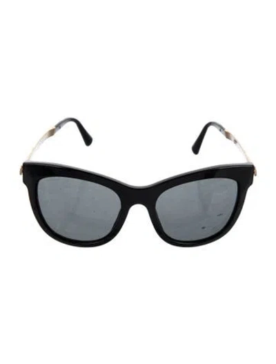 Pre-owned Giorgio Armani Wayfarer Tinted Sunglasses In Black
