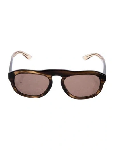 Pre-owned Giorgio Armani Wayfarer Tinted Sunglasses In Brown