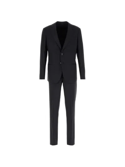 Giorgio Armani Welt-pocket Suit In Blue