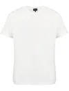 Giorgio Armani Pure Cotton Interlock Signature Logo T-shirt In White