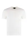 Giorgio Armani Men Stretch Viscose Jersey Crew Neck T-shirt In White