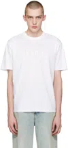 Giorgio Armani Logo Viscose T-shirt In U090 Bianco Ottico