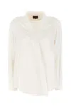 Giorgio Armani Pure Silk Wrap Blouse With V Neckline In U0bn