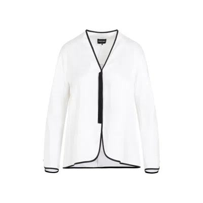 Giorgio Armani White Silk Shirt For Women