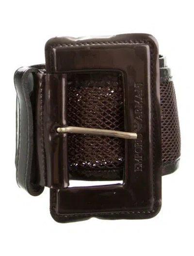 Pre-owned Giorgio Armani Wide Belt In Brown