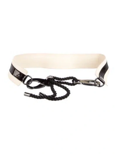 Pre-owned Giorgio Armani Wide Leather Waist Belt In Black