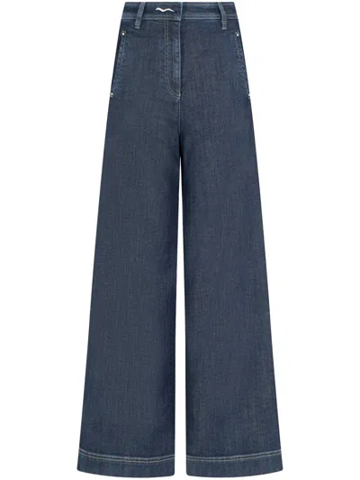 Giorgio Armani Wide-leg Jeans In Blue