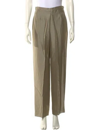 Pre-owned Giorgio Armani Wide Leg Pants In Neutral