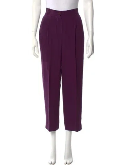 Pre-owned Giorgio Armani Wide Leg Pants In Purple
