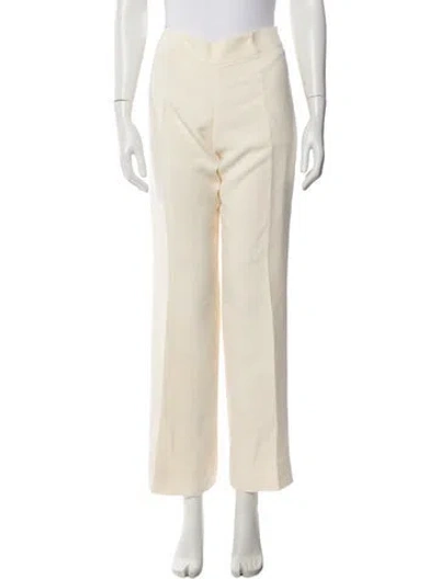 Pre-owned Giorgio Armani Wide Leg Pants In White
