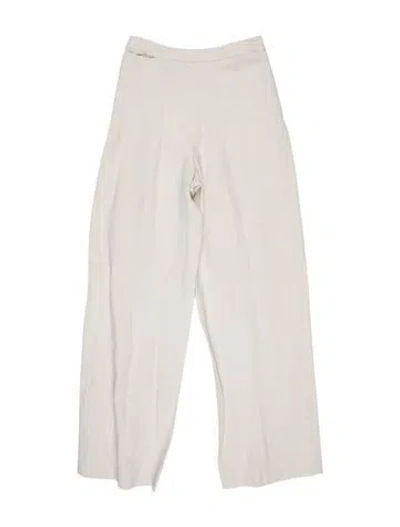 Pre-owned Giorgio Armani Wide Leg Pants In White