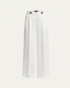 Giorgio Armani Wide Leg Silk Cady Trousers