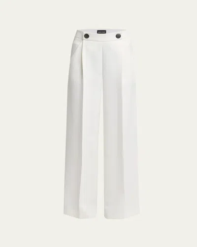 Giorgio Armani Wide Leg Silk Cady Trousers