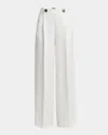 Giorgio Armani Wide Leg Silk Cady Trousers