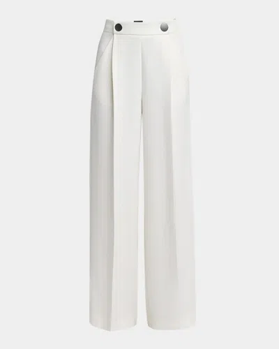 GIORGIO ARMANI WIDE LEG SILK CADY TROUSERS