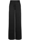 Giorgio Armani Wide-leg Silk Trousers In Black