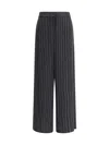 Giorgio Armani Wide-leg Silk Pants With Strass In Animal Print