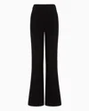 Giorgio Armani Official Store Mulberry Silk Palazzo Trousers In Black