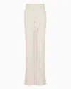 Giorgio Armani Official Store Mulberry Silk Palazzo Trousers In White